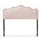 Baxton Studio Nadeen Light Pink Velvet Upholstered Queen Size Headboard 156-9341 - alternate 3